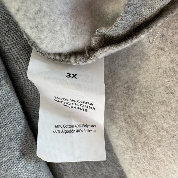 Women’s BEBE plus size GRAY hoodie with kangaroo pocket  NEW 3X - Picture 5 of 9